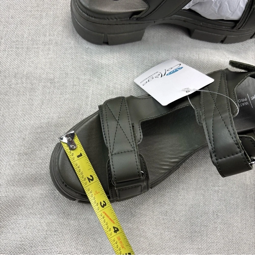 Aqua College Womens Hux  Green Platform Sandals 9M